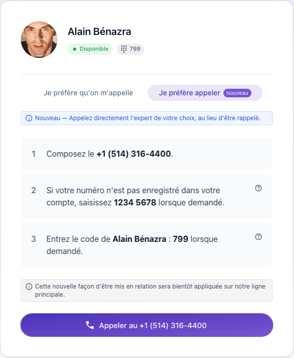 Consultation en 1 clic